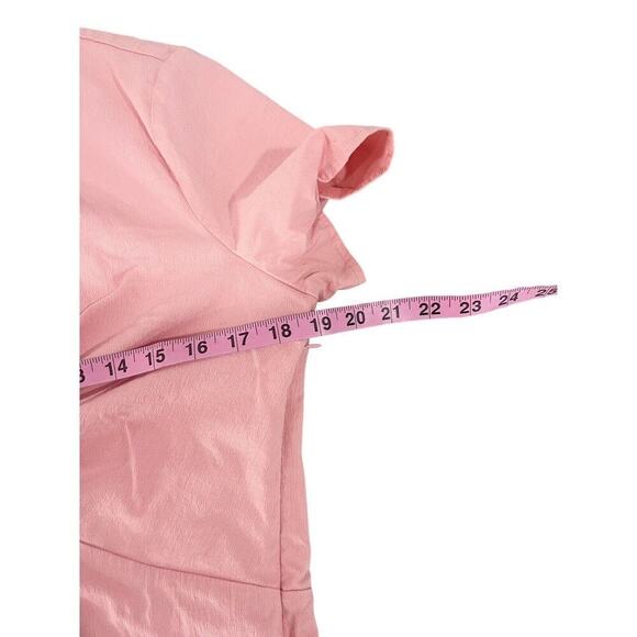 Abercrombie and Fitch O Ring Pink Shirt Dress Y2K Style Collared Size Large - Picture 7 of 8